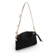 Bolsa De Ombro Couro Nobuck Preto/Alt Dourado - imagem 5