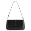 Bolsa De Ombro Couro Nobuck Preto/Verniz Preto - imagem 1