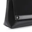 Bolsa De Ombro Couro Nobuck Preto/Verniz Preto - imagem 5