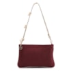  Bolsa De Ombro Couro Nobuck Vinho /Alt Dourado - imagem 1
