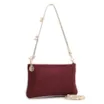  Bolsa De Ombro Couro Nobuck Vinho /Alt Dourado - imagem 3