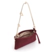  Bolsa De Ombro Couro Nobuck Vinho /Alt Dourado - imagem 5