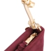  Bolsa De Ombro Couro Nobuck Vinho /Alt Dourado - imagem 6