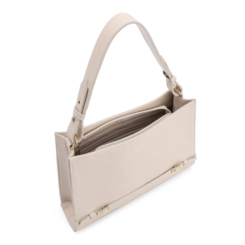 Bolsa De Ombro Couro Off White - imagem 4