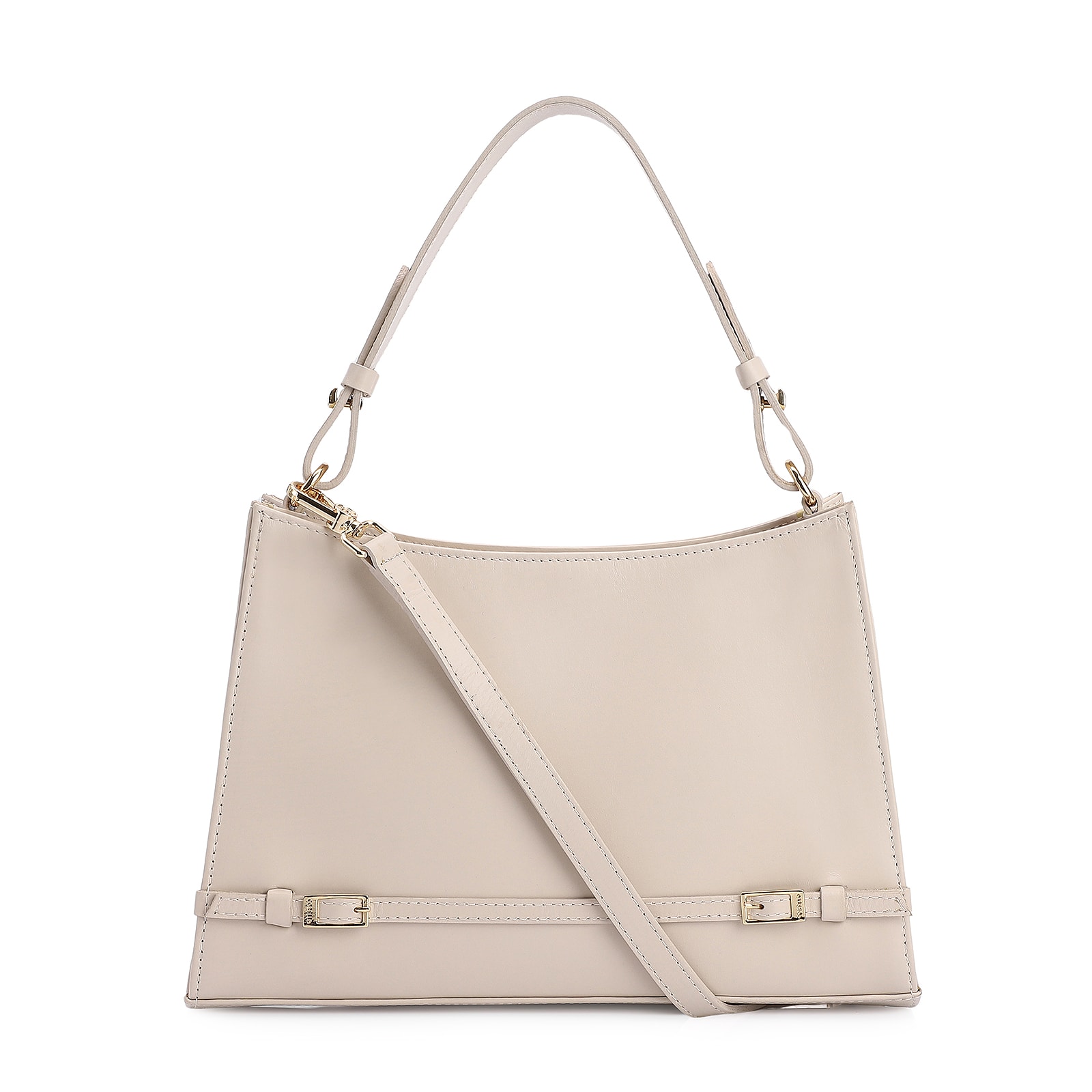 Bolsa De Ombro Couro Off White