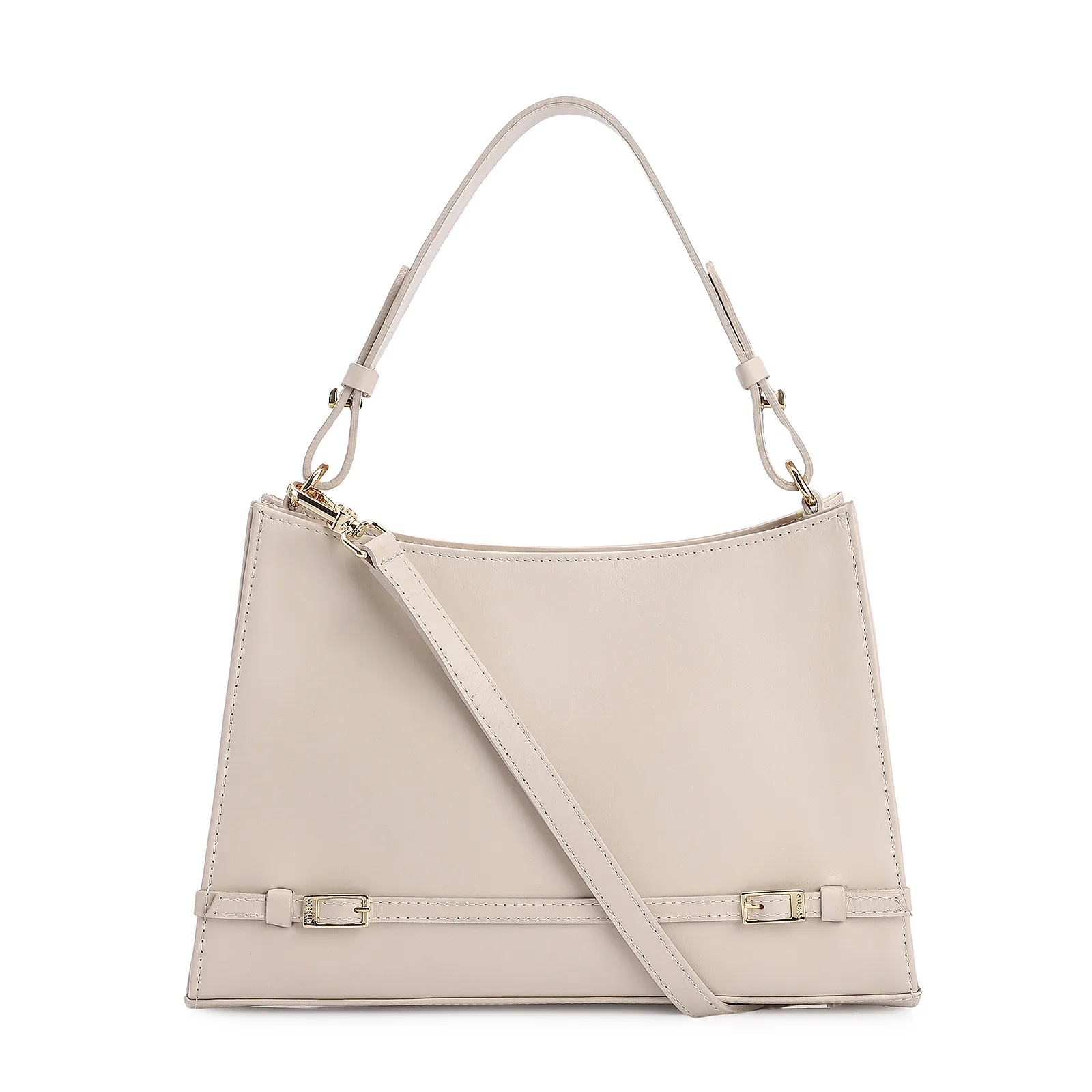 Bolsa De Ombro Couro Off White