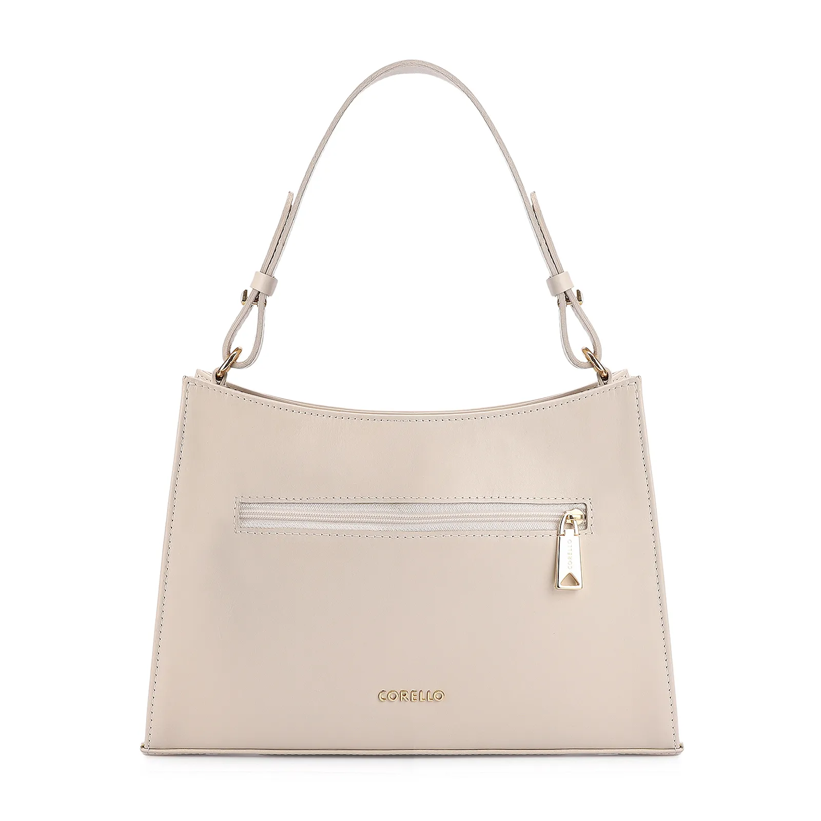Bolsa De Ombro Couro Off White