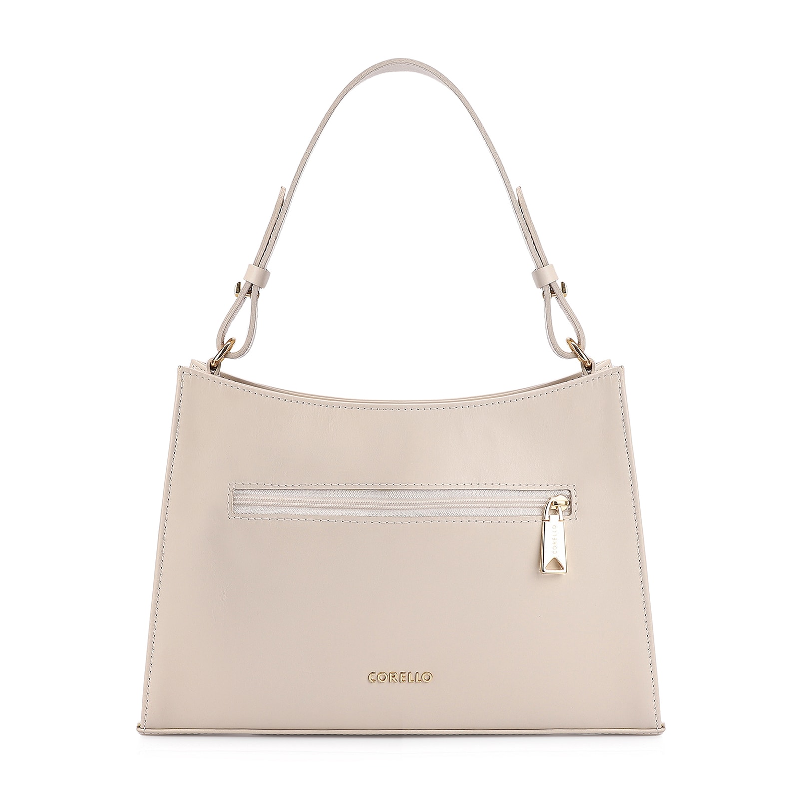 Bolsa De Ombro Couro Off White