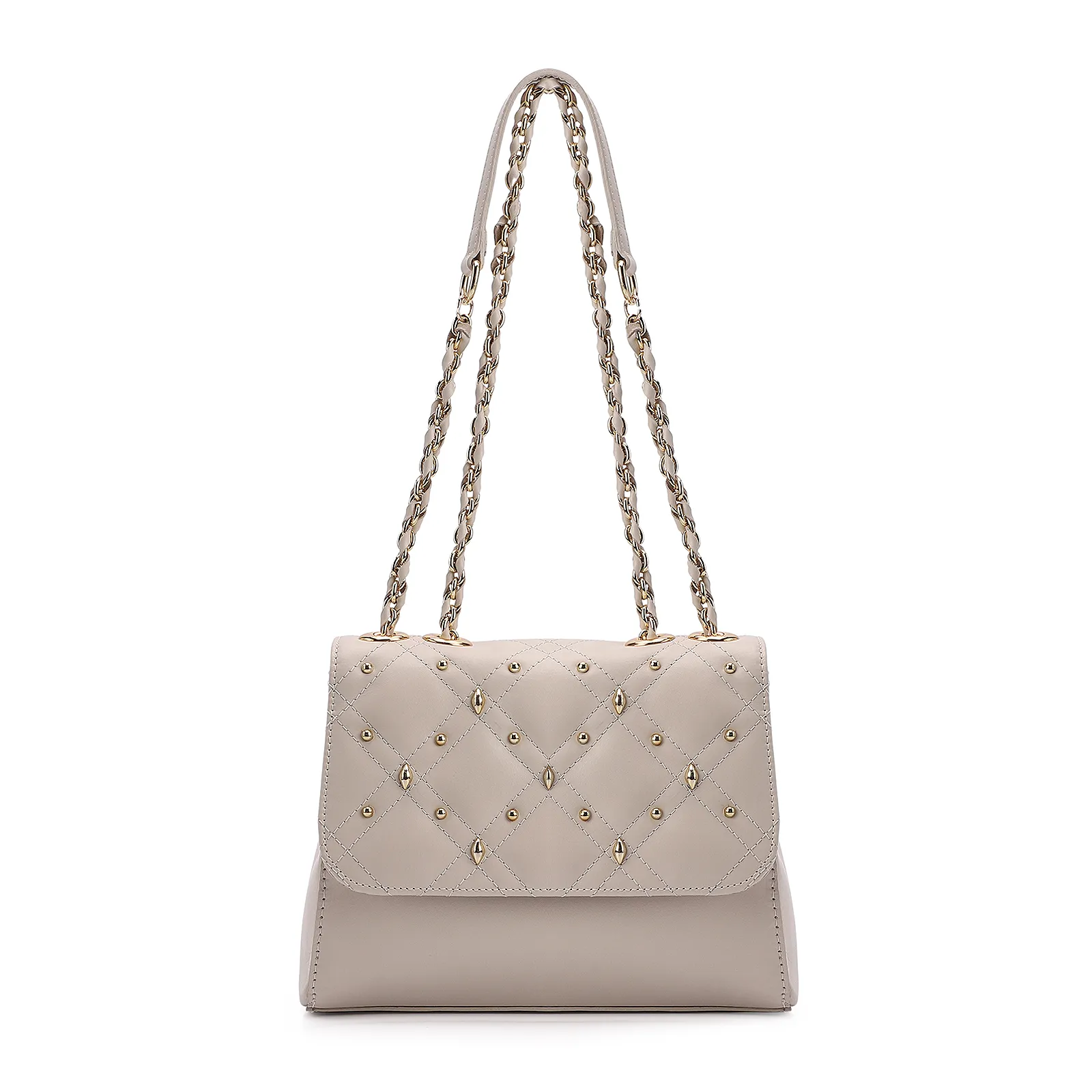 Bolsa De Ombro Couro Off White