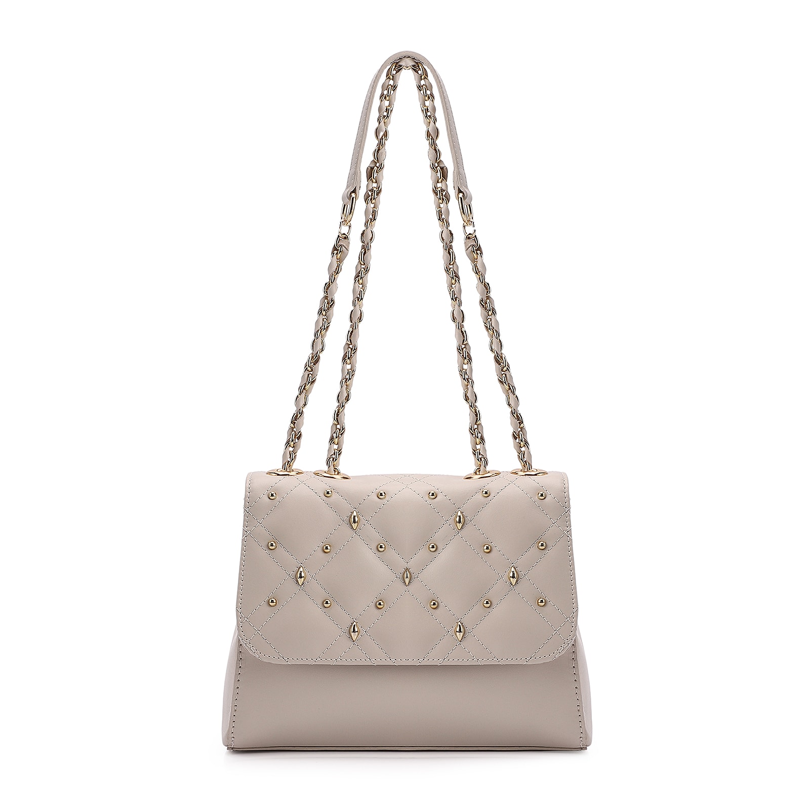 Bolsa De Ombro Couro Off White