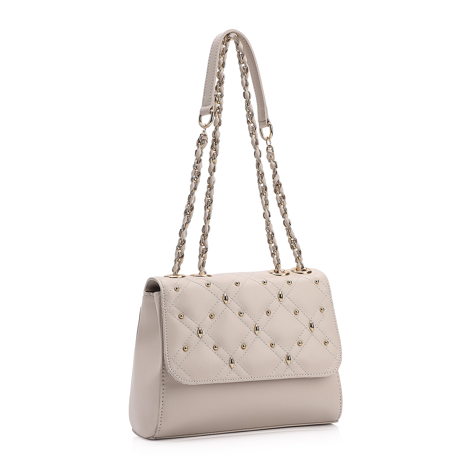 Bolsa De Ombro Couro Off White