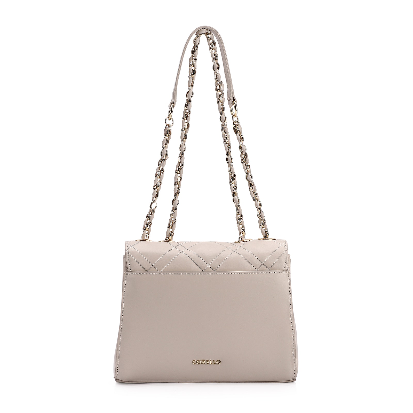 Bolsa De Ombro Couro Off White