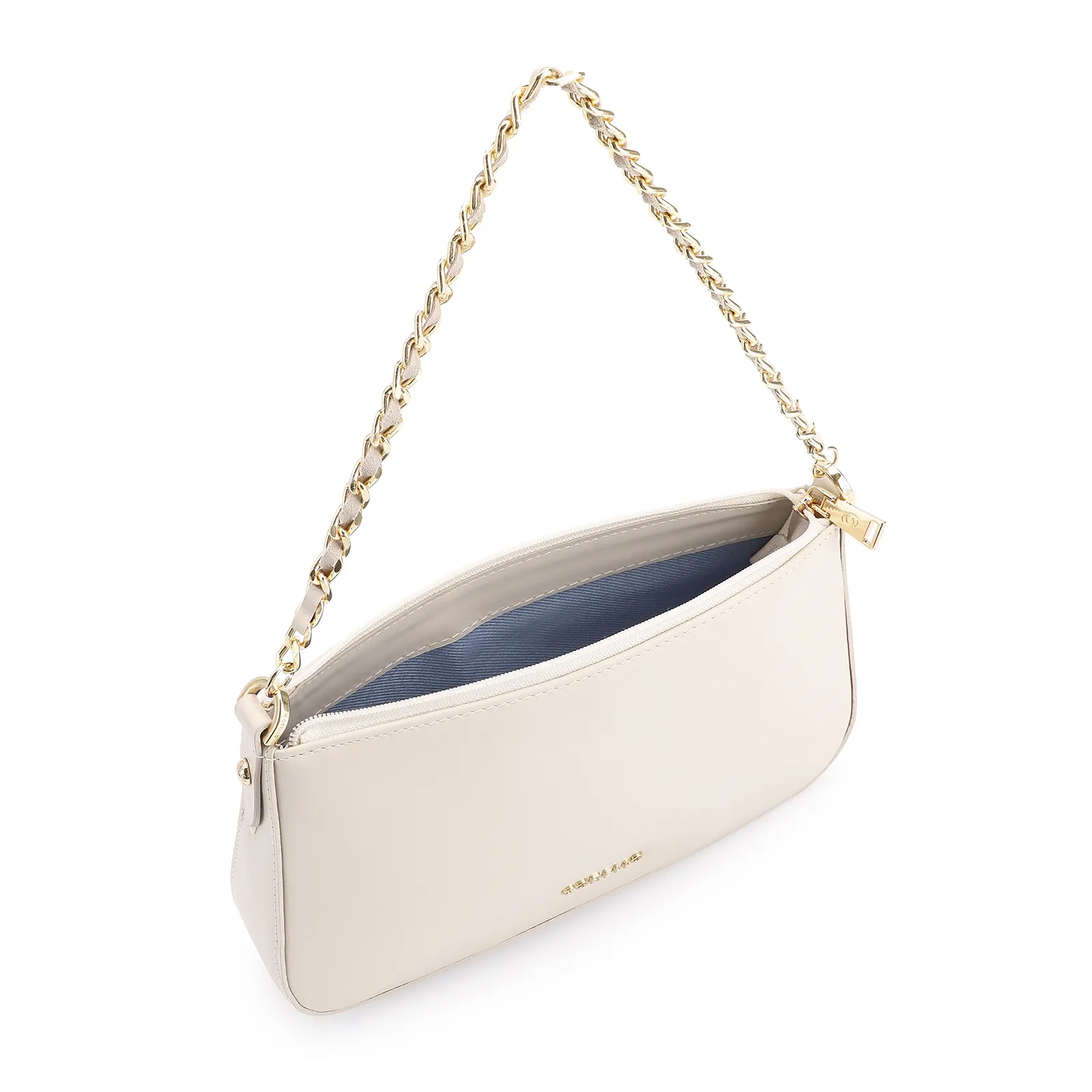 Bolsa De Ombro Couro Off White