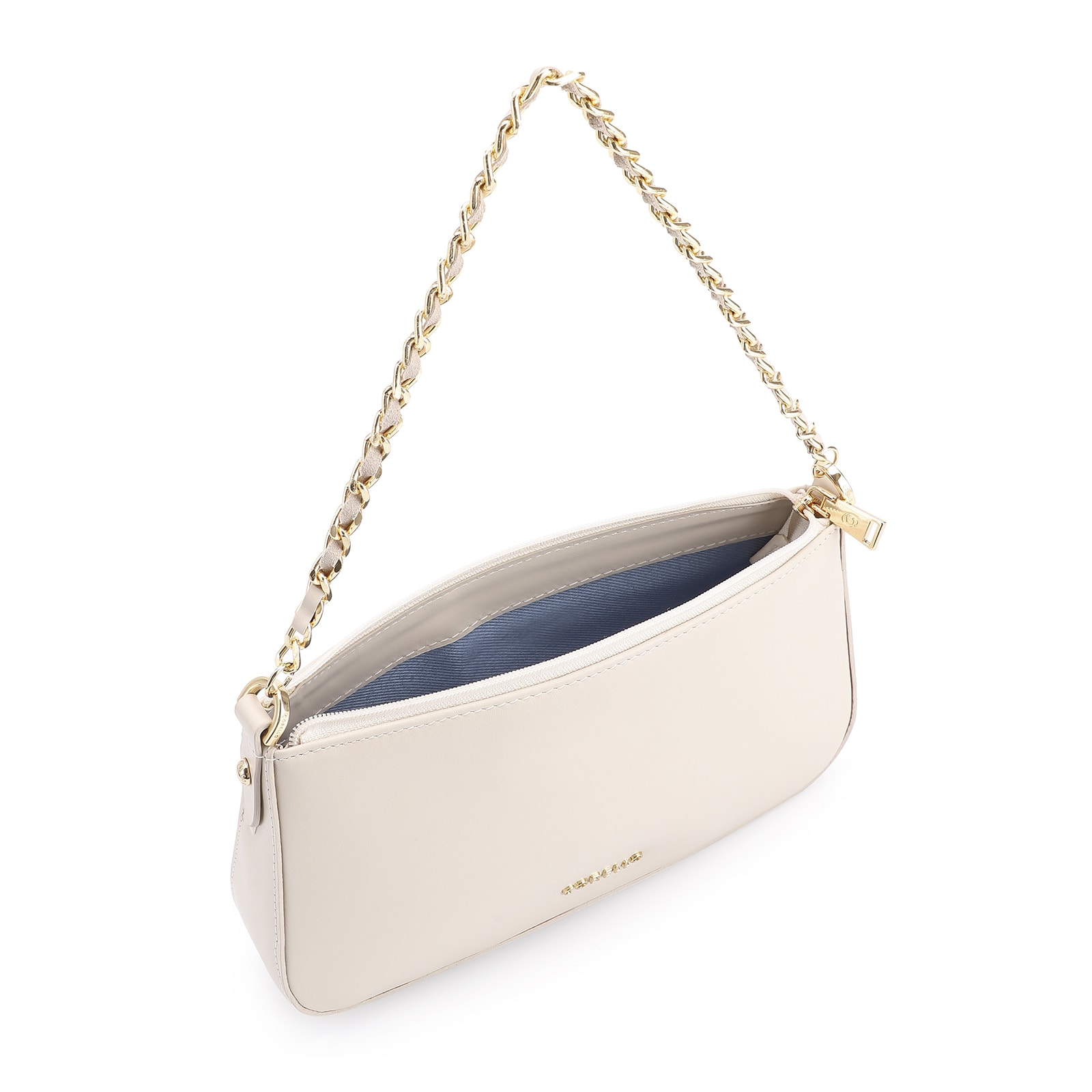 Bolsa De Ombro Couro Off White
