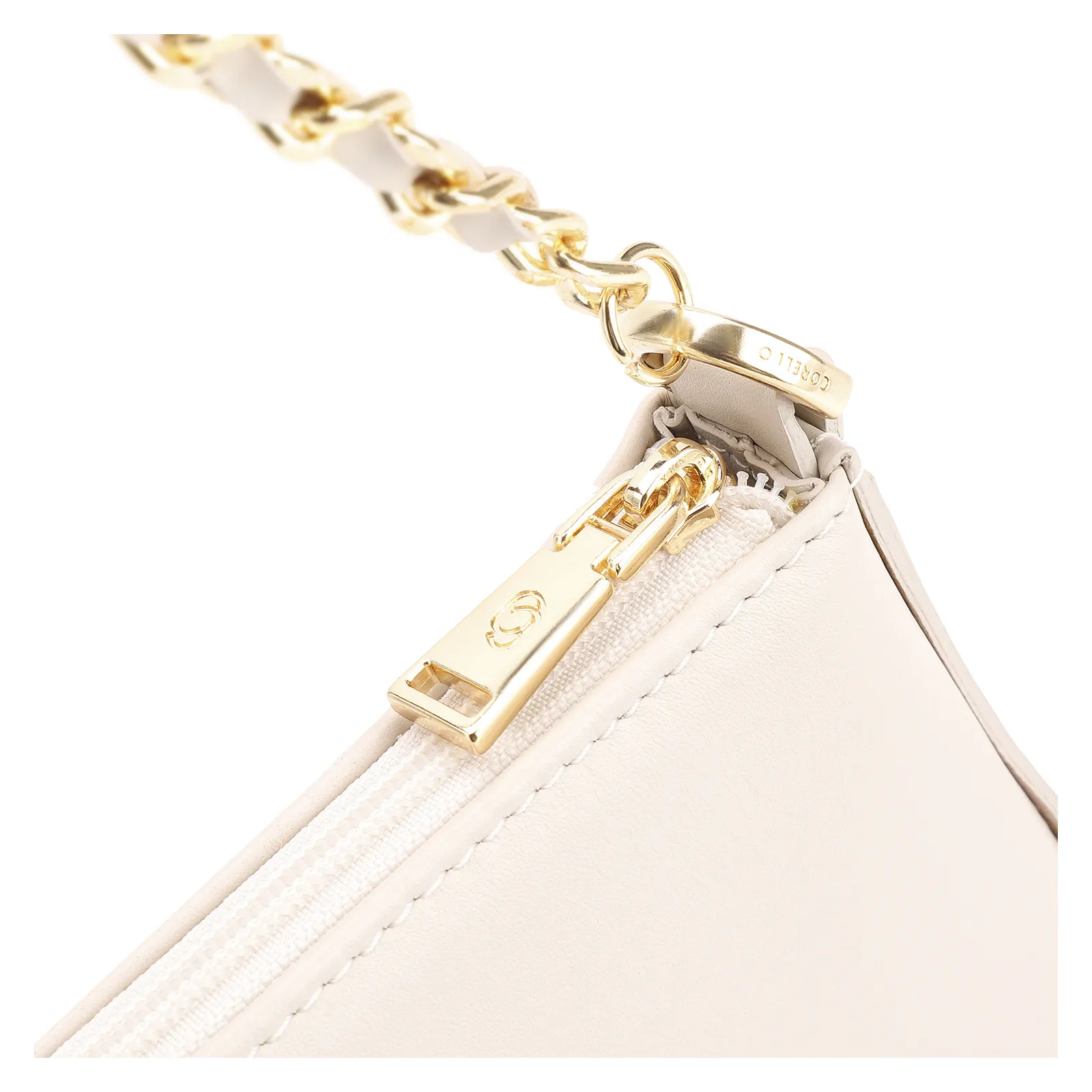 Bolsa De Ombro Couro Off White