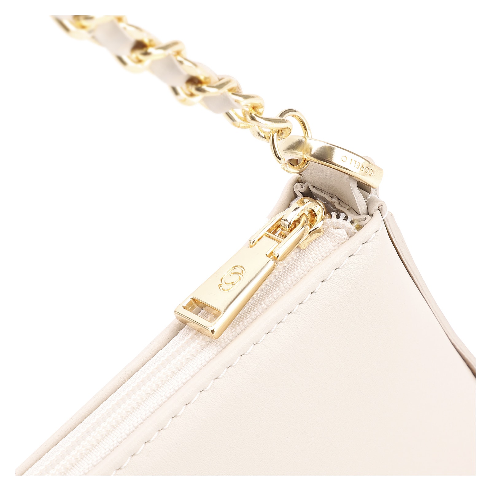 Bolsa De Ombro Couro Off White