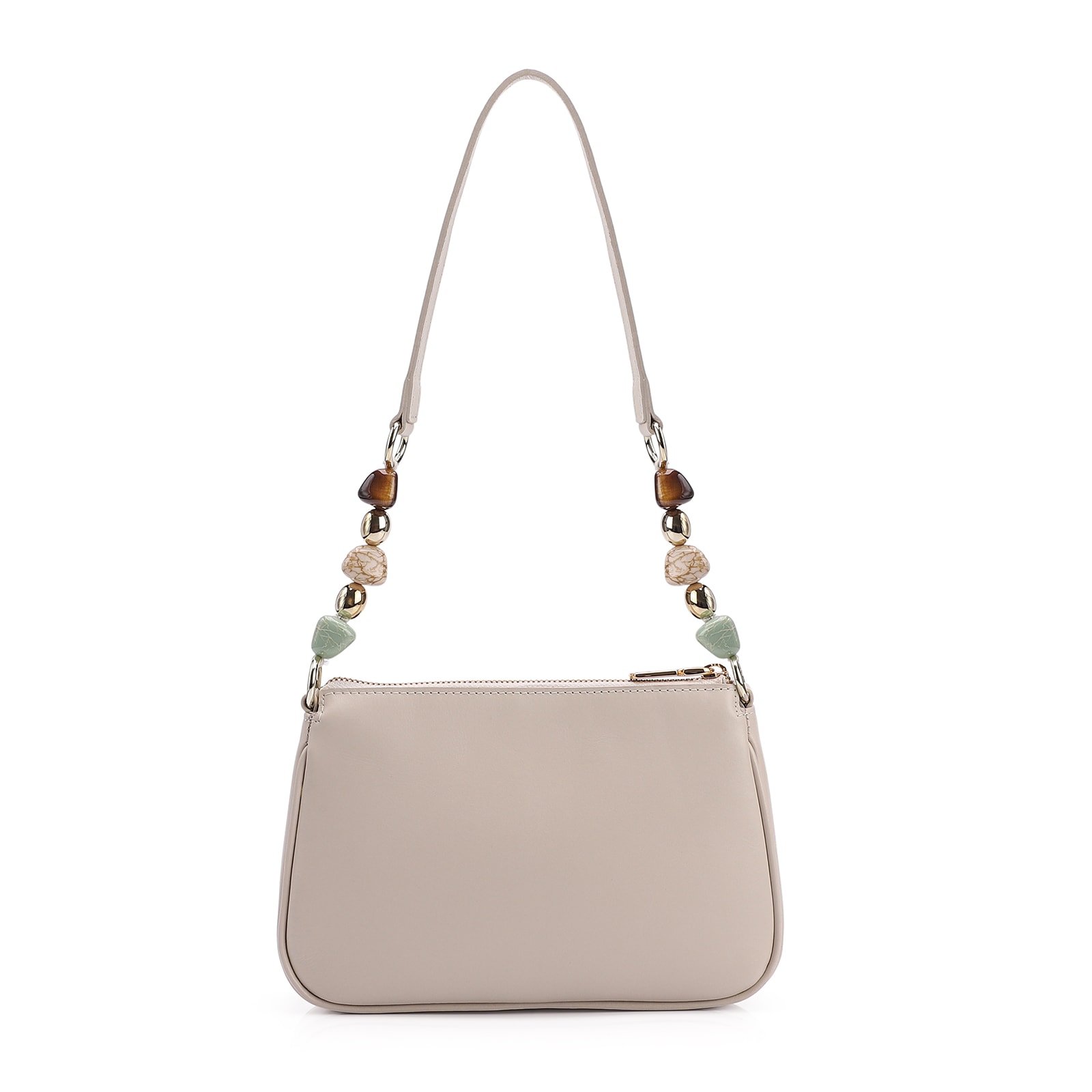 Bolsa De Ombro Couro Off White