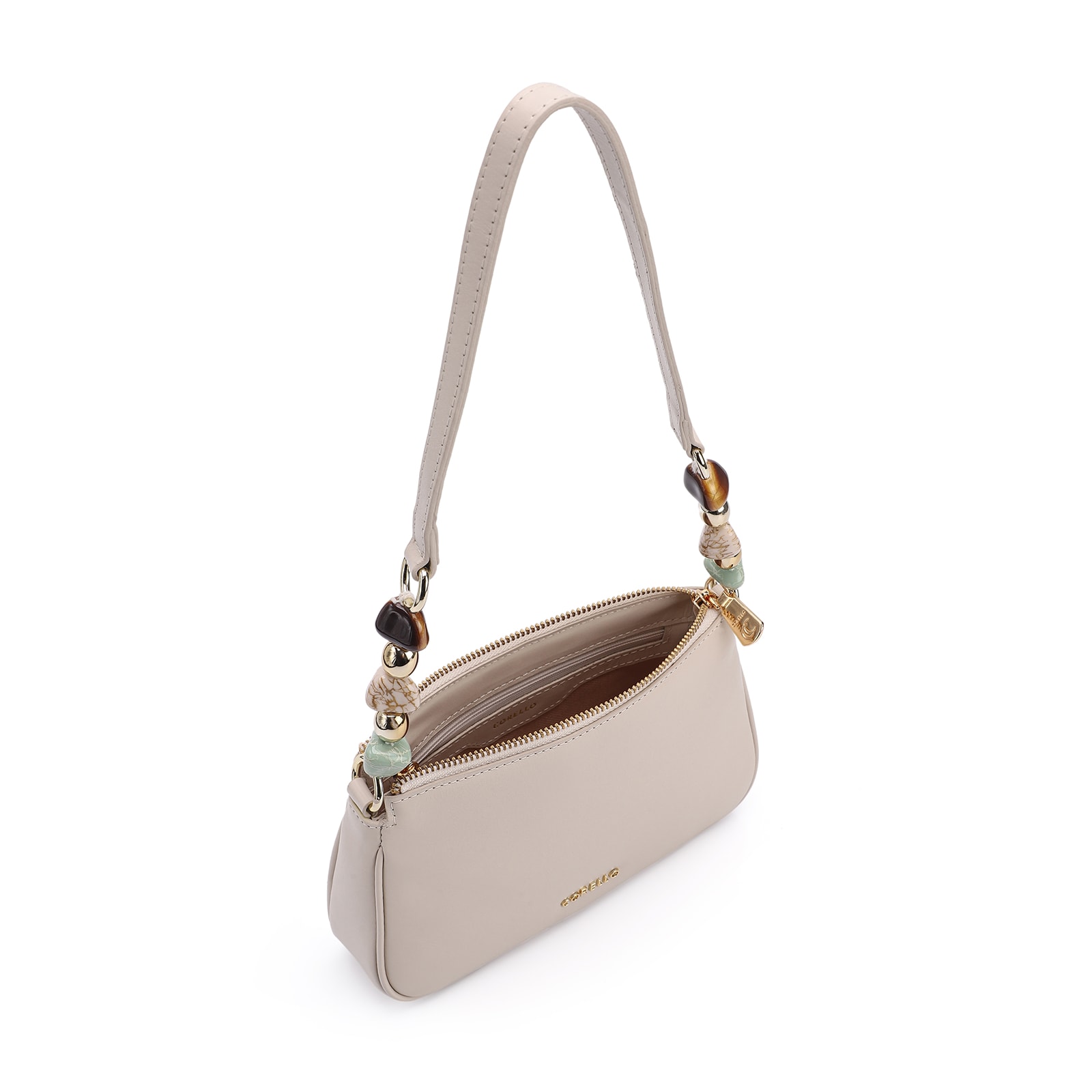 Bolsa De Ombro Couro Off White