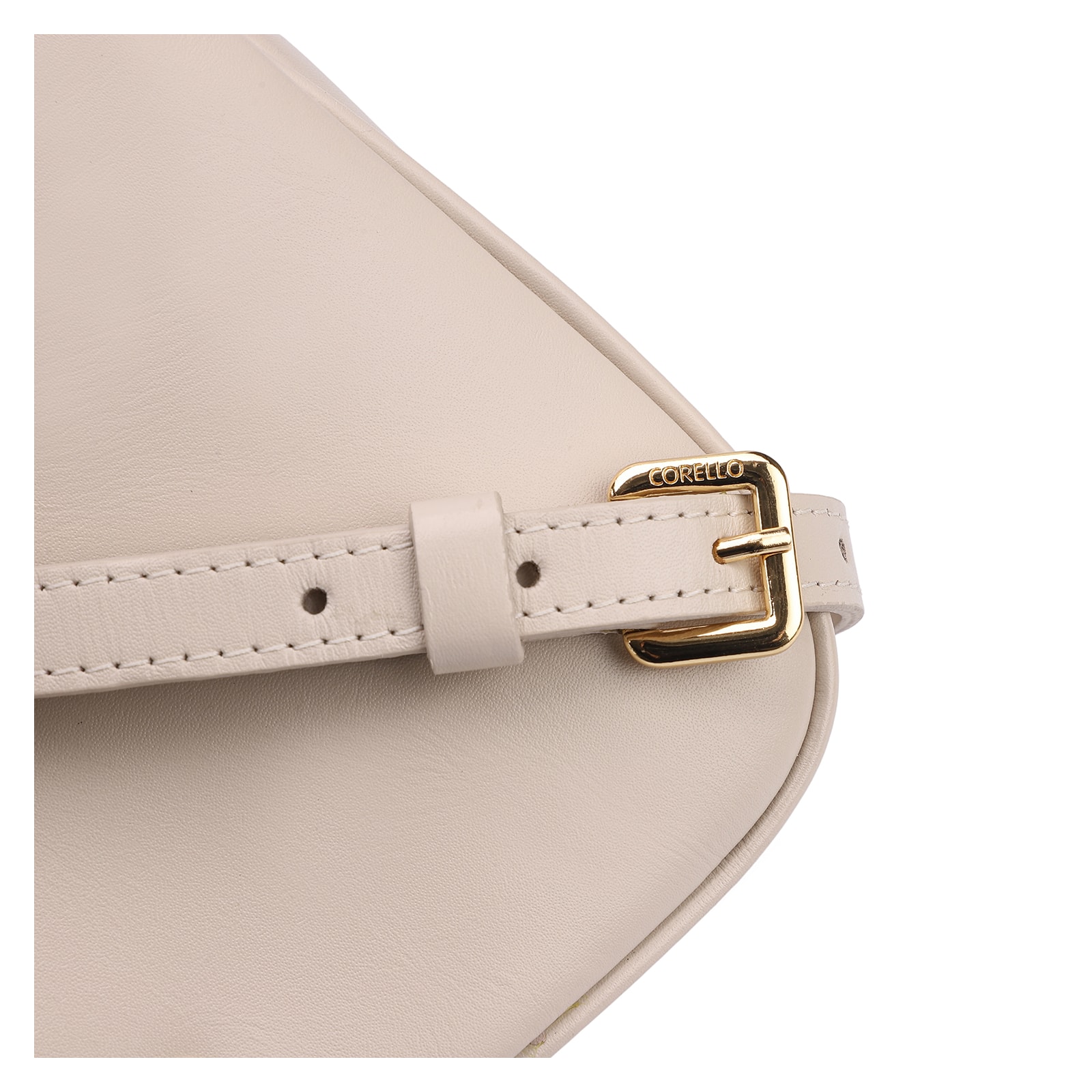 Bolsa De Ombro Couro Off White