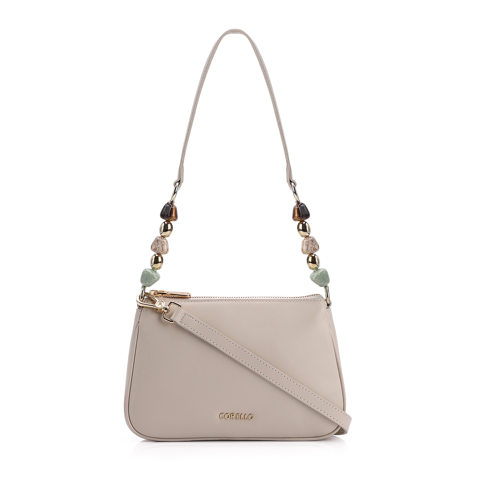 Bolsa De Ombro Couro Off White