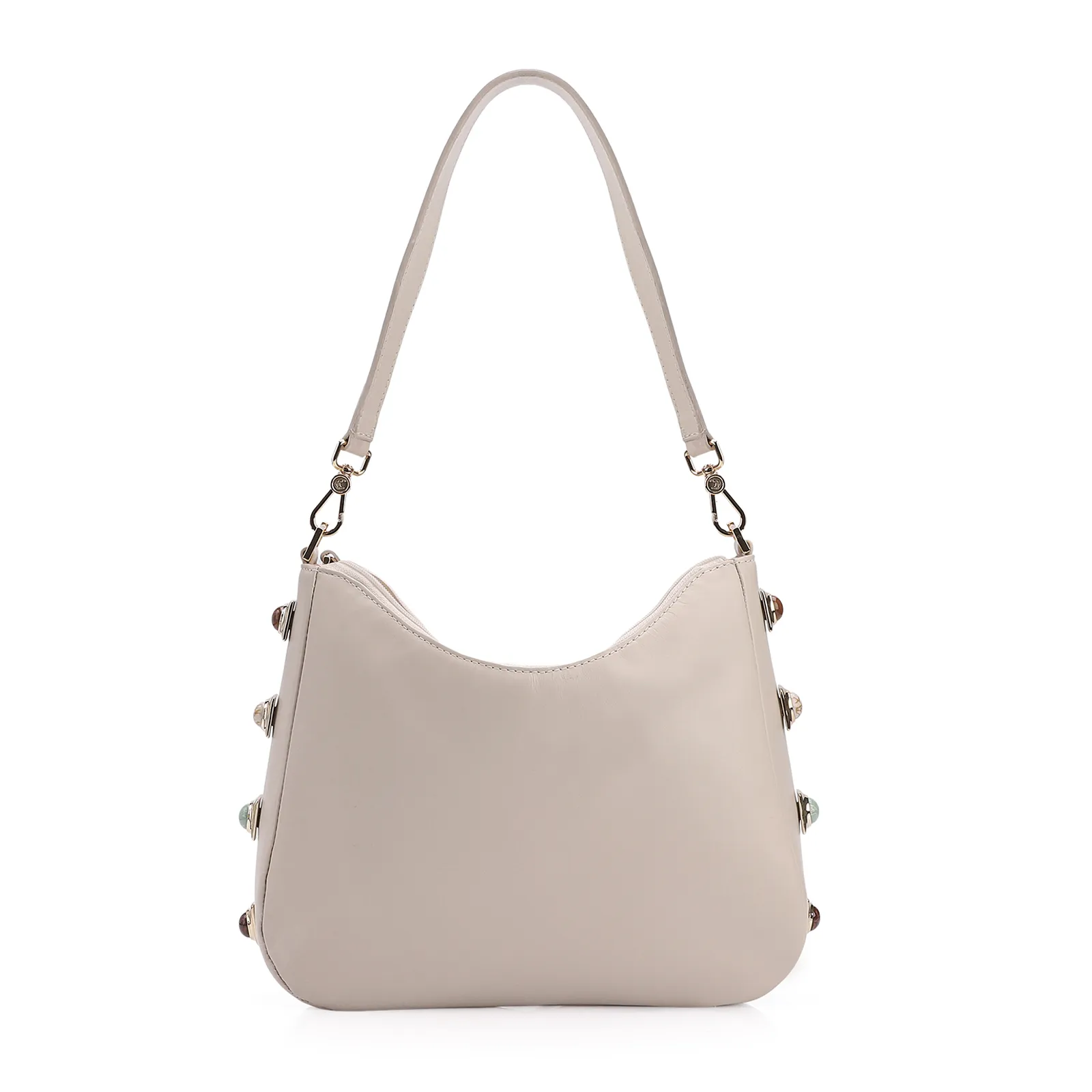 Bolsa De Ombro Couro Off White