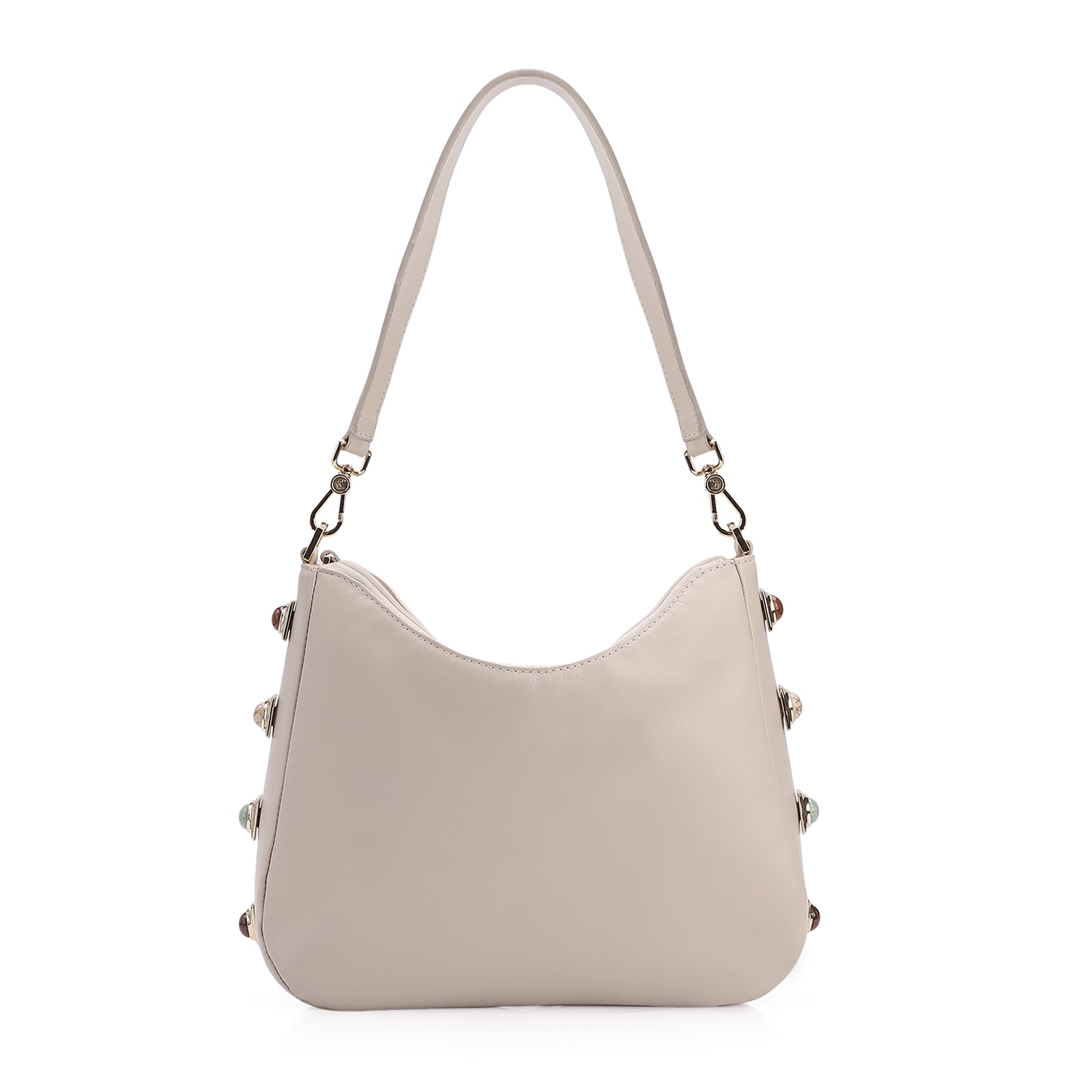 Bolsa De Ombro Couro Off White