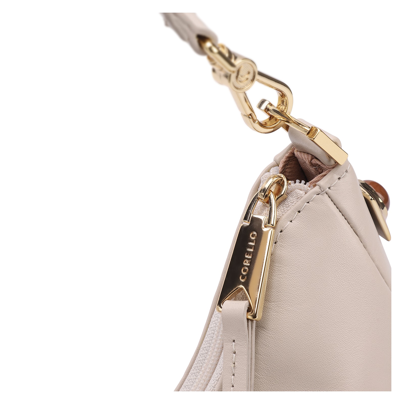 Bolsa De Ombro Couro Off White
