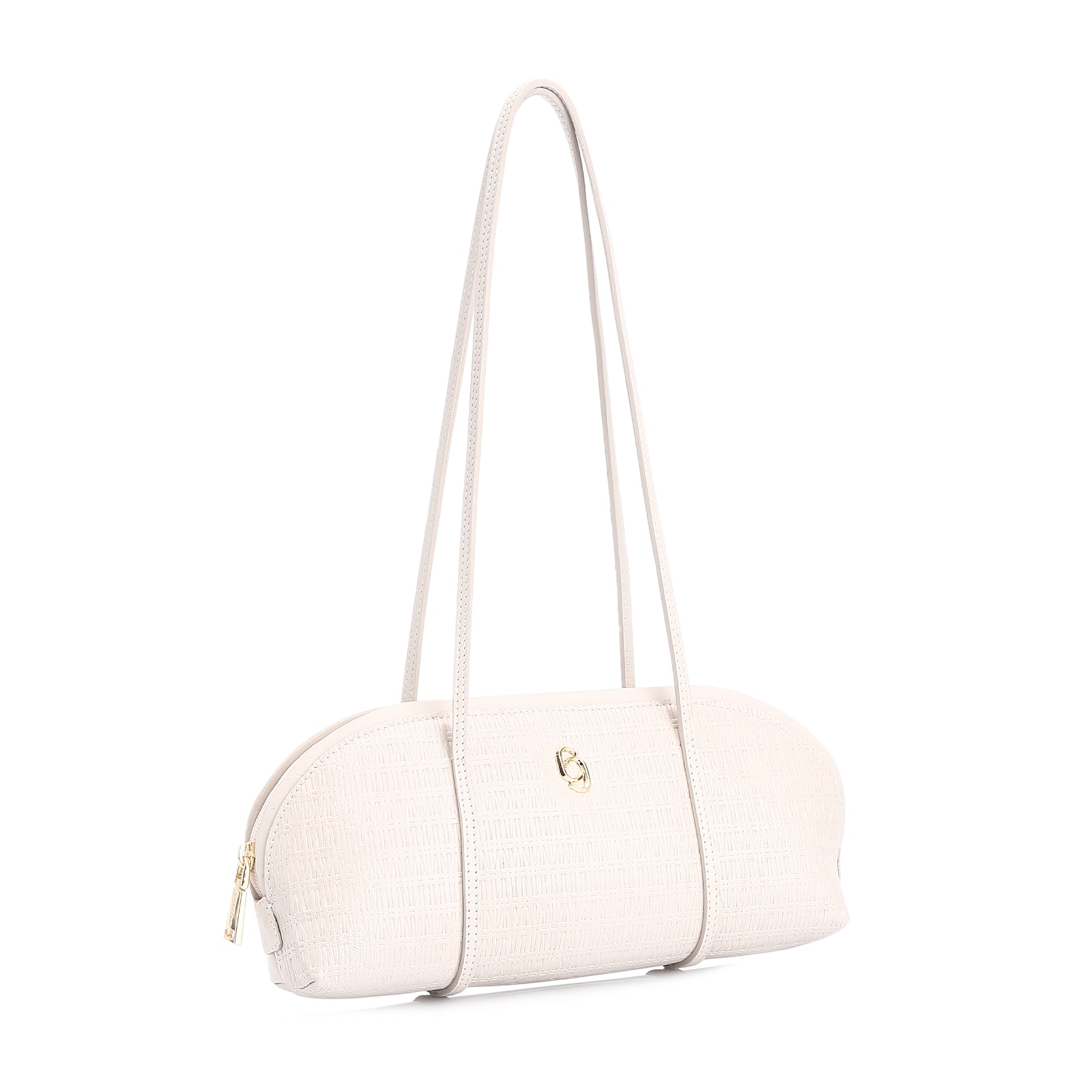 Bolsa De Ombro Couro Off White