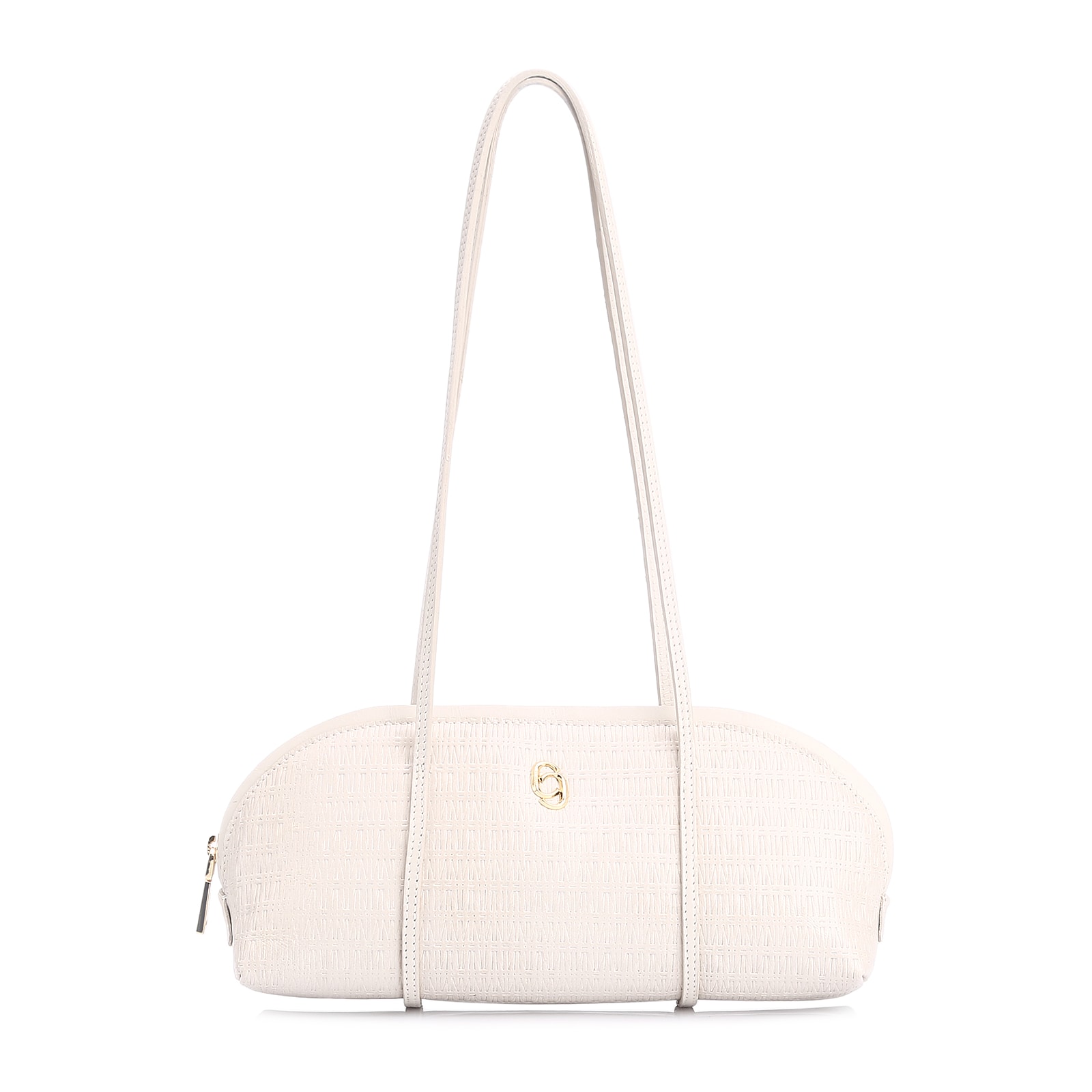 Bolsa De Ombro Couro Off White