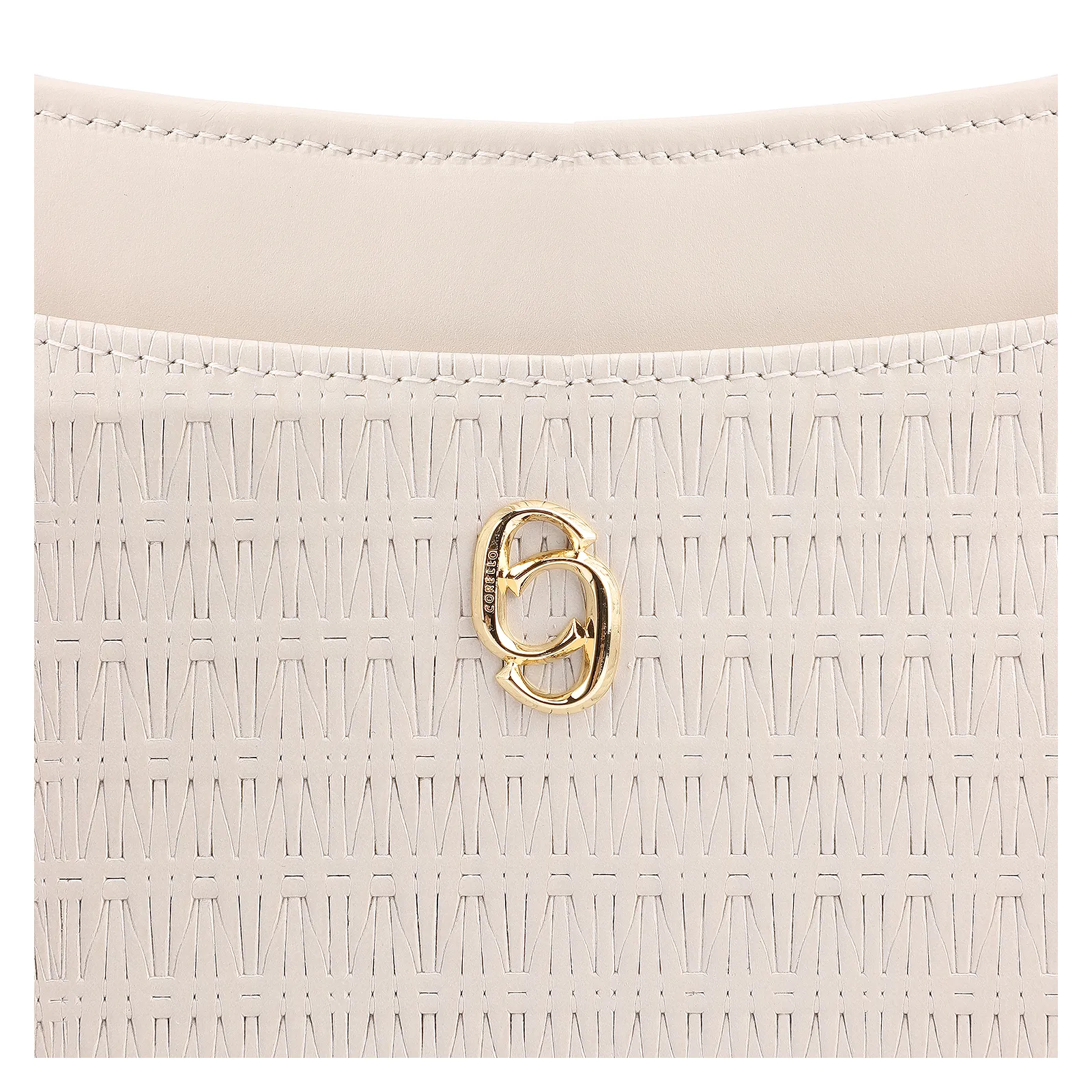 Bolsa De Ombro Couro Off White