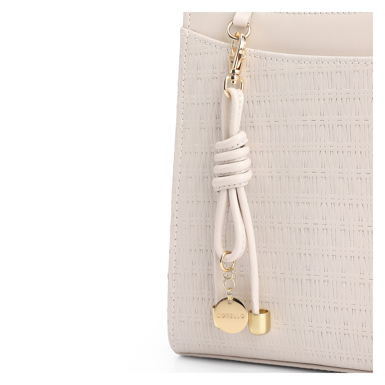 Bolsa De Ombro Couro Off White
