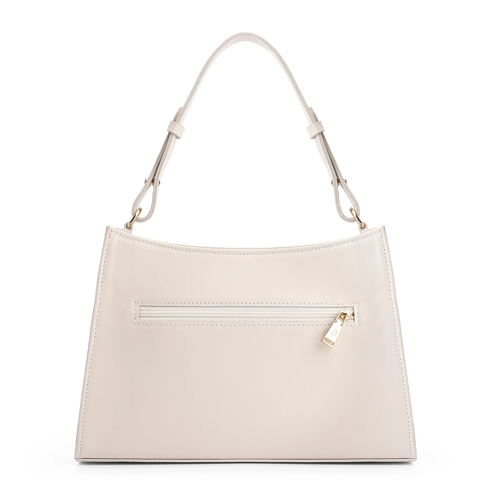 Bolsa De Ombro Couro Off White
