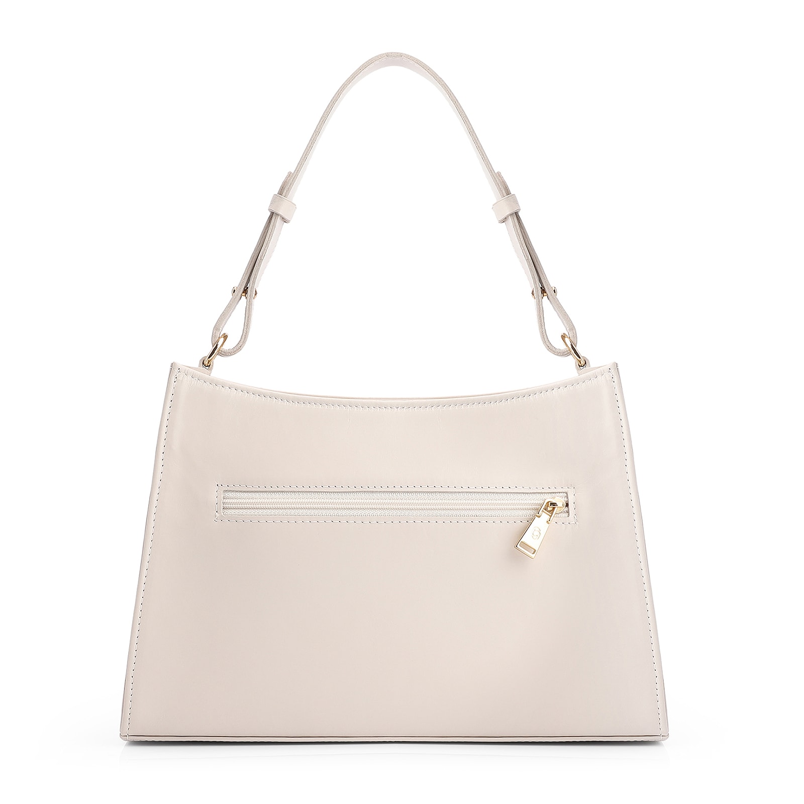 Bolsa De Ombro Couro Off White
