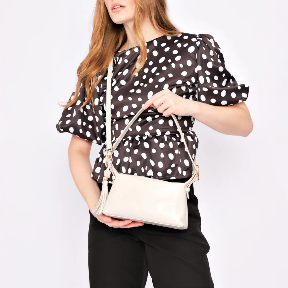 Bolsa De Ombro Couro Off White - imagem 10