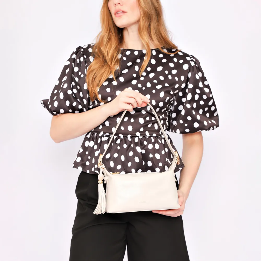 Bolsa De Ombro Couro Off White - imagem 2