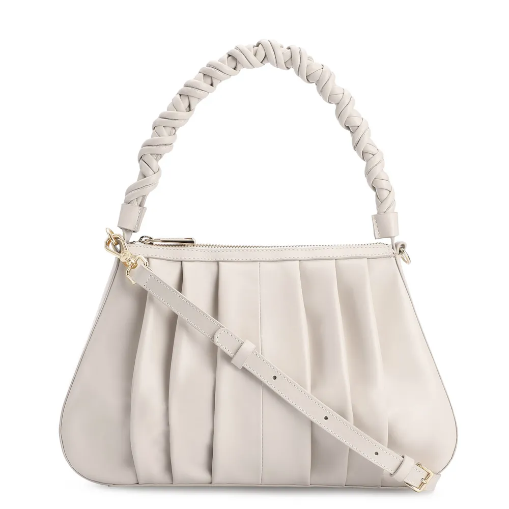 Bolsa De Ombro Couro Off White
