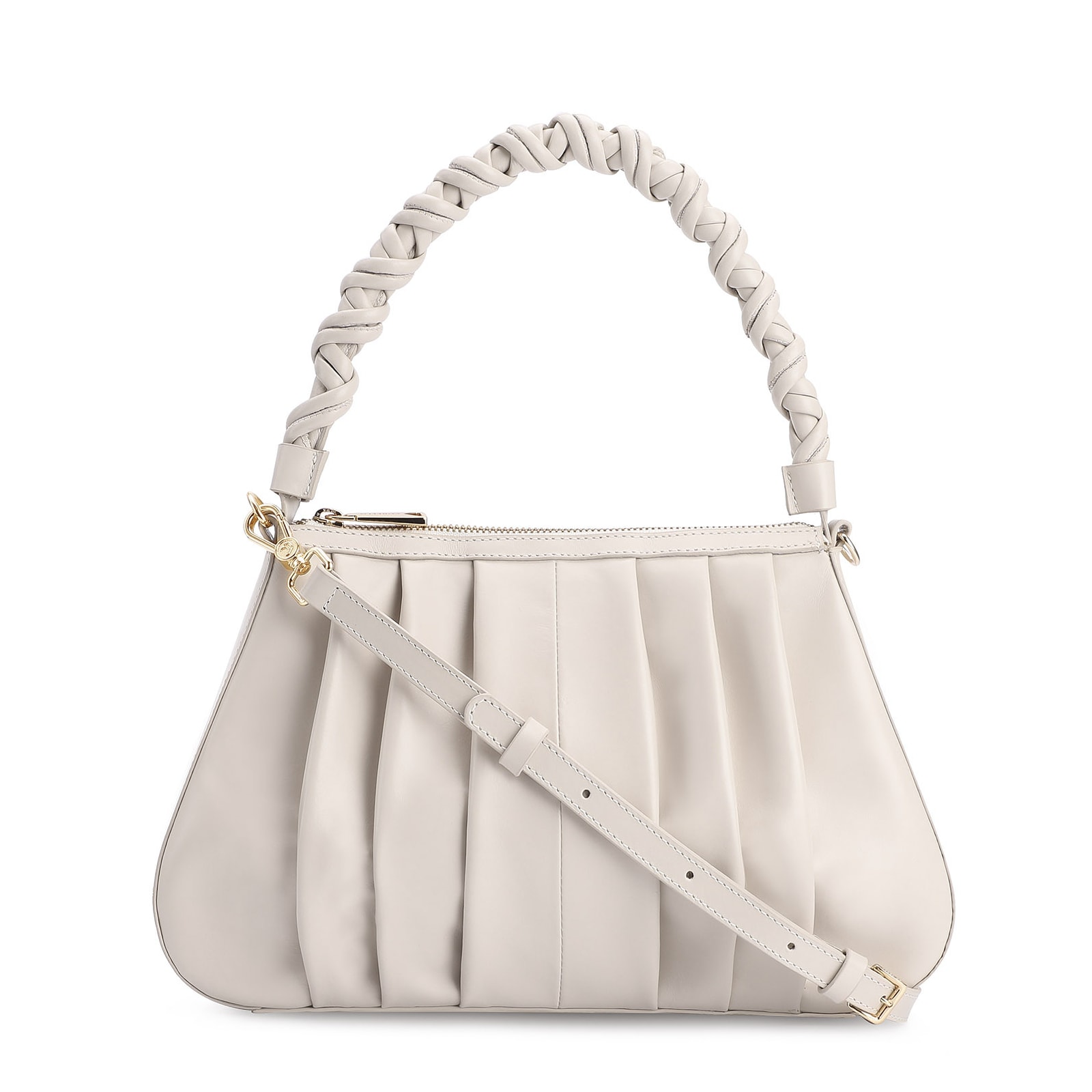 Bolsa De Ombro Couro Off White