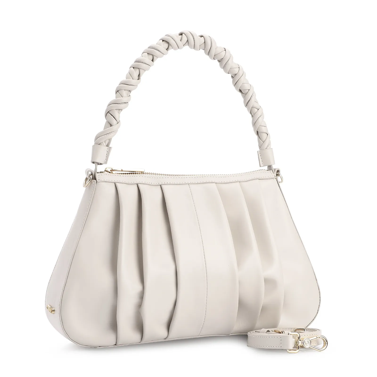 Bolsa De Ombro Couro Off White