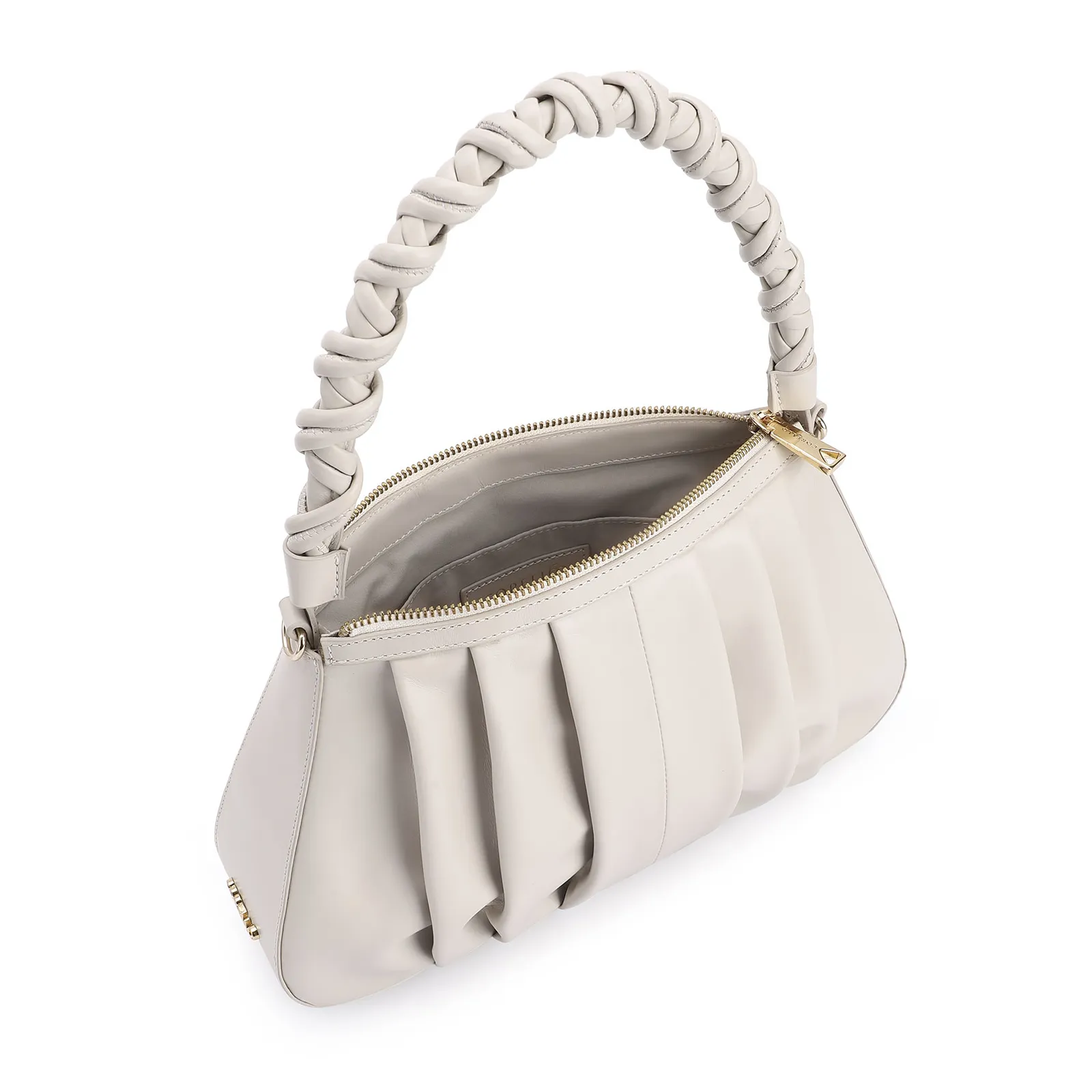 Bolsa De Ombro Couro Off White
