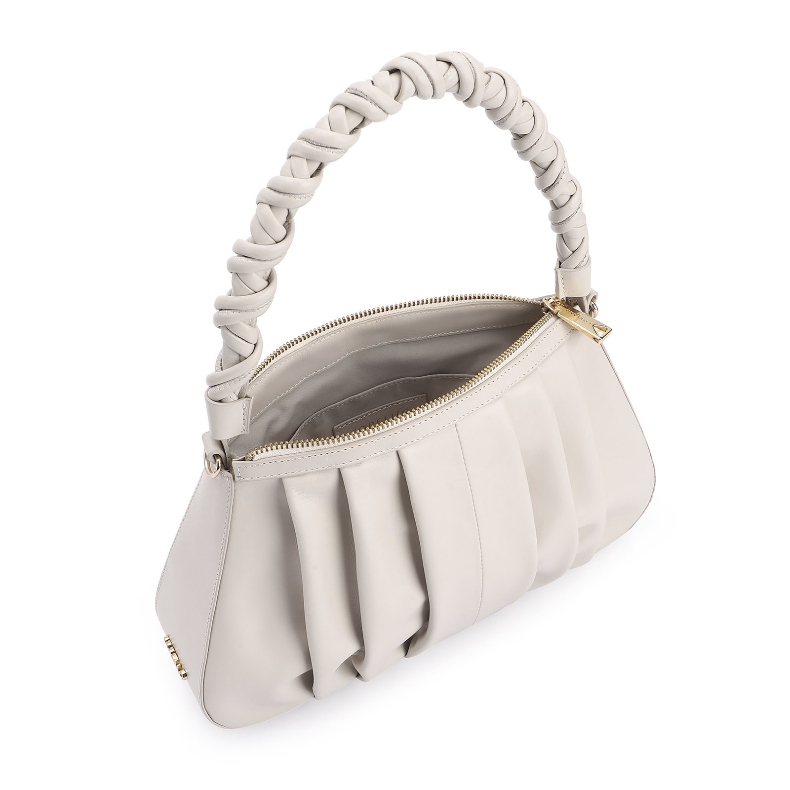 Bolsa De Ombro Couro Off White