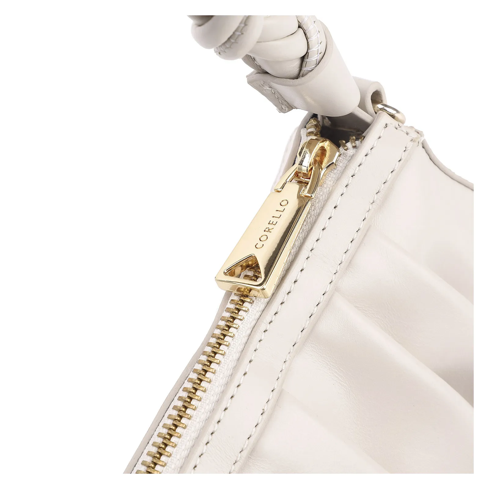 Bolsa De Ombro Couro Off White