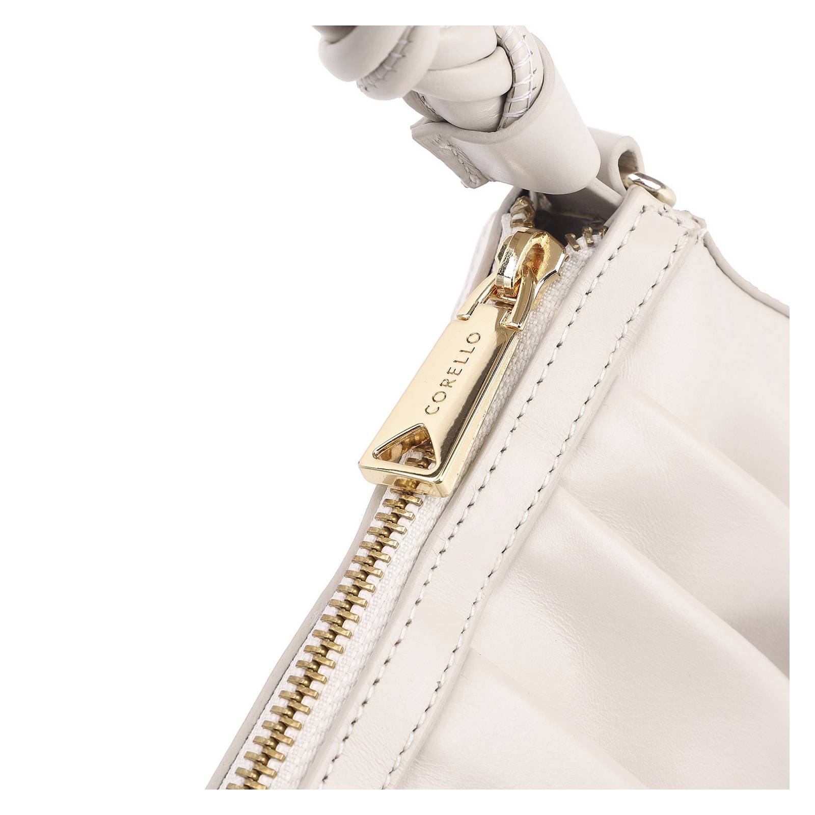 Bolsa De Ombro Couro Off White