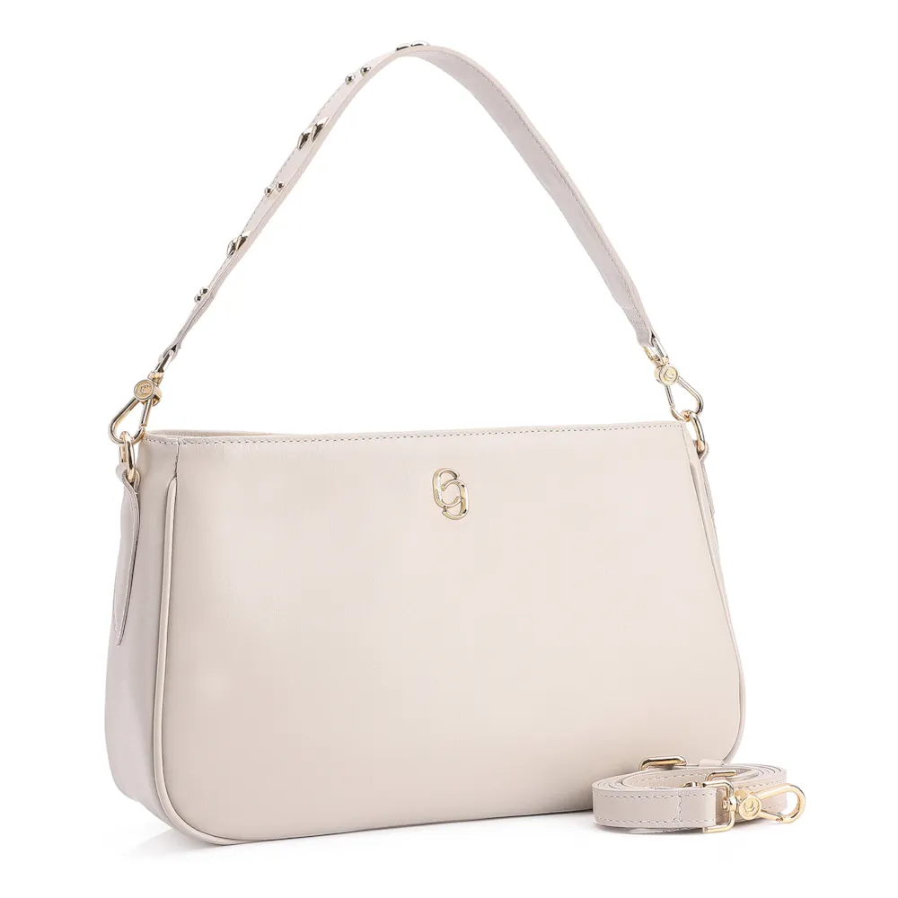 Bolsa De Ombro Couro Off White - imagem 2