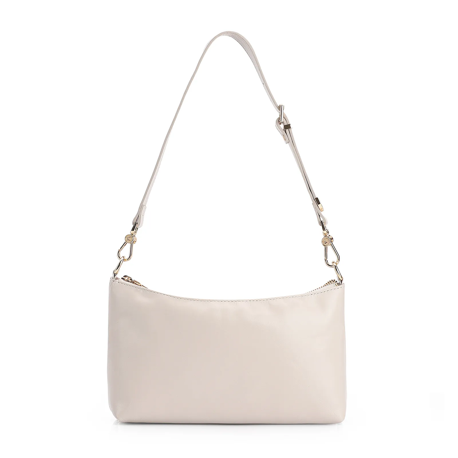 Bolsa De Ombro Couro Off White