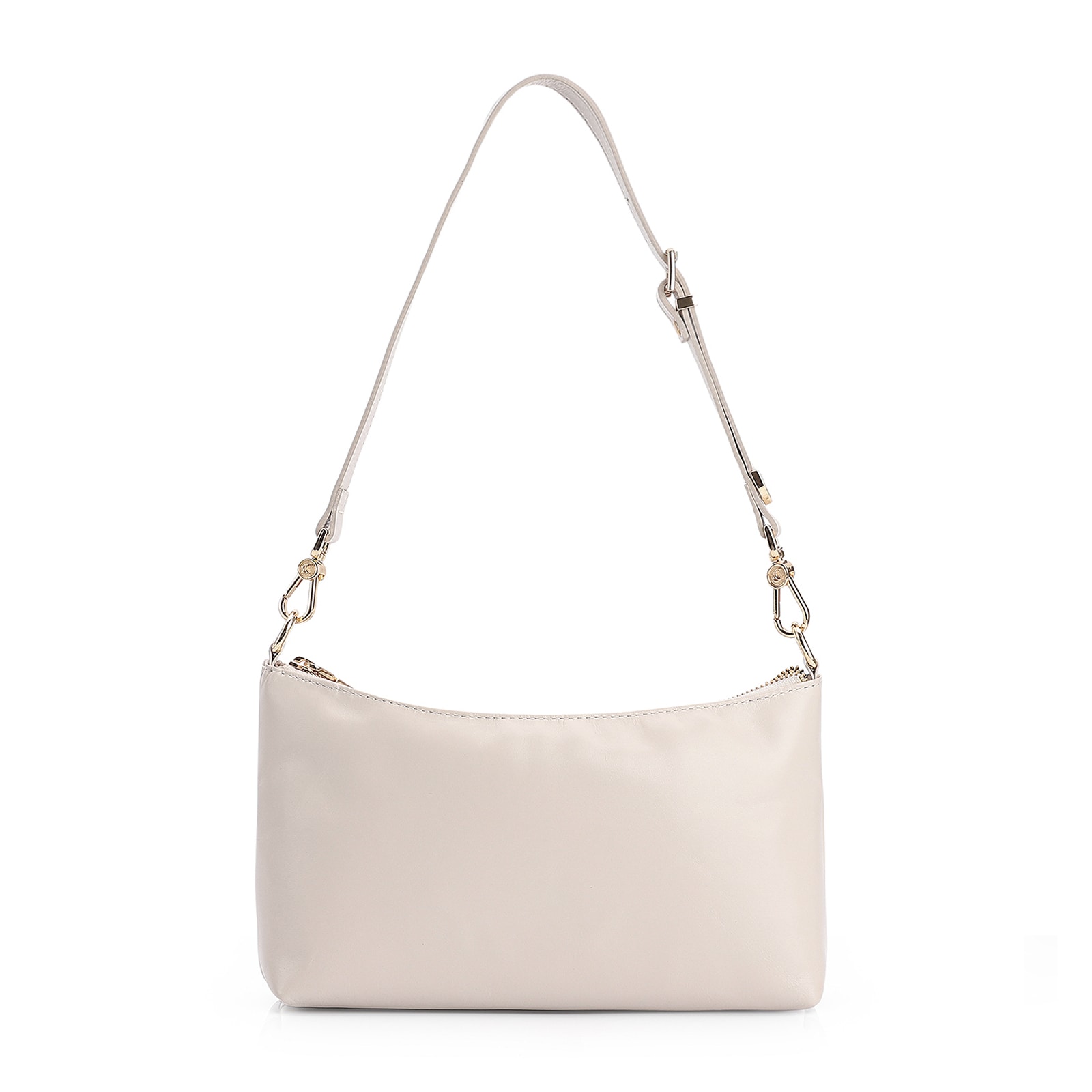 Bolsa De Ombro Couro Off White