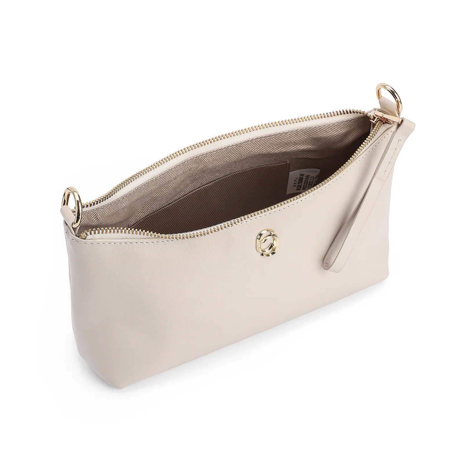 Bolsa De Ombro Couro Off White