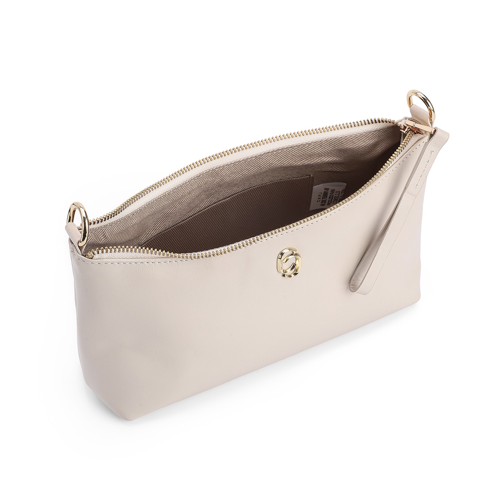 Bolsa De Ombro Couro Off White