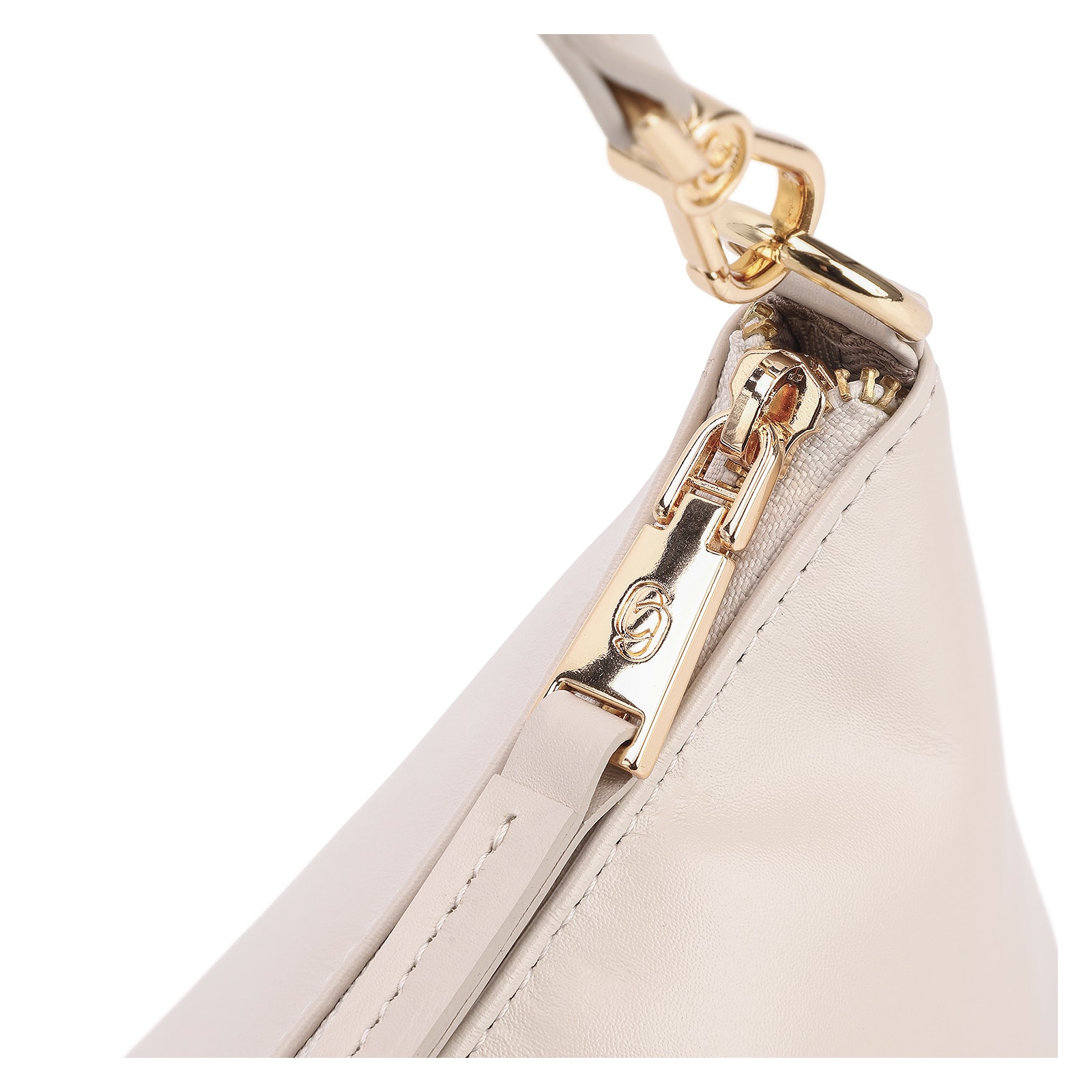 Bolsa De Ombro Couro Off White