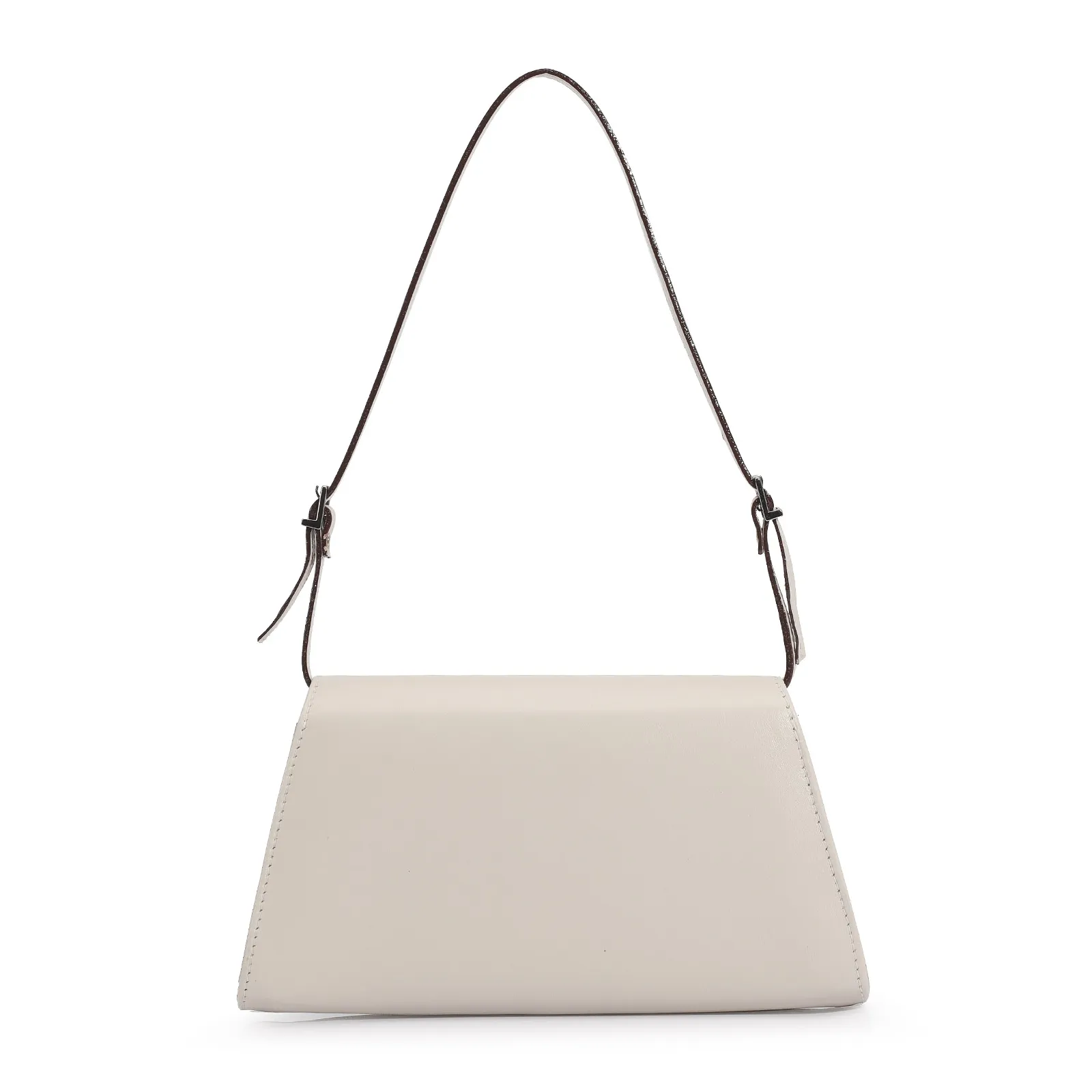Bolsa De Ombro Couro Off White