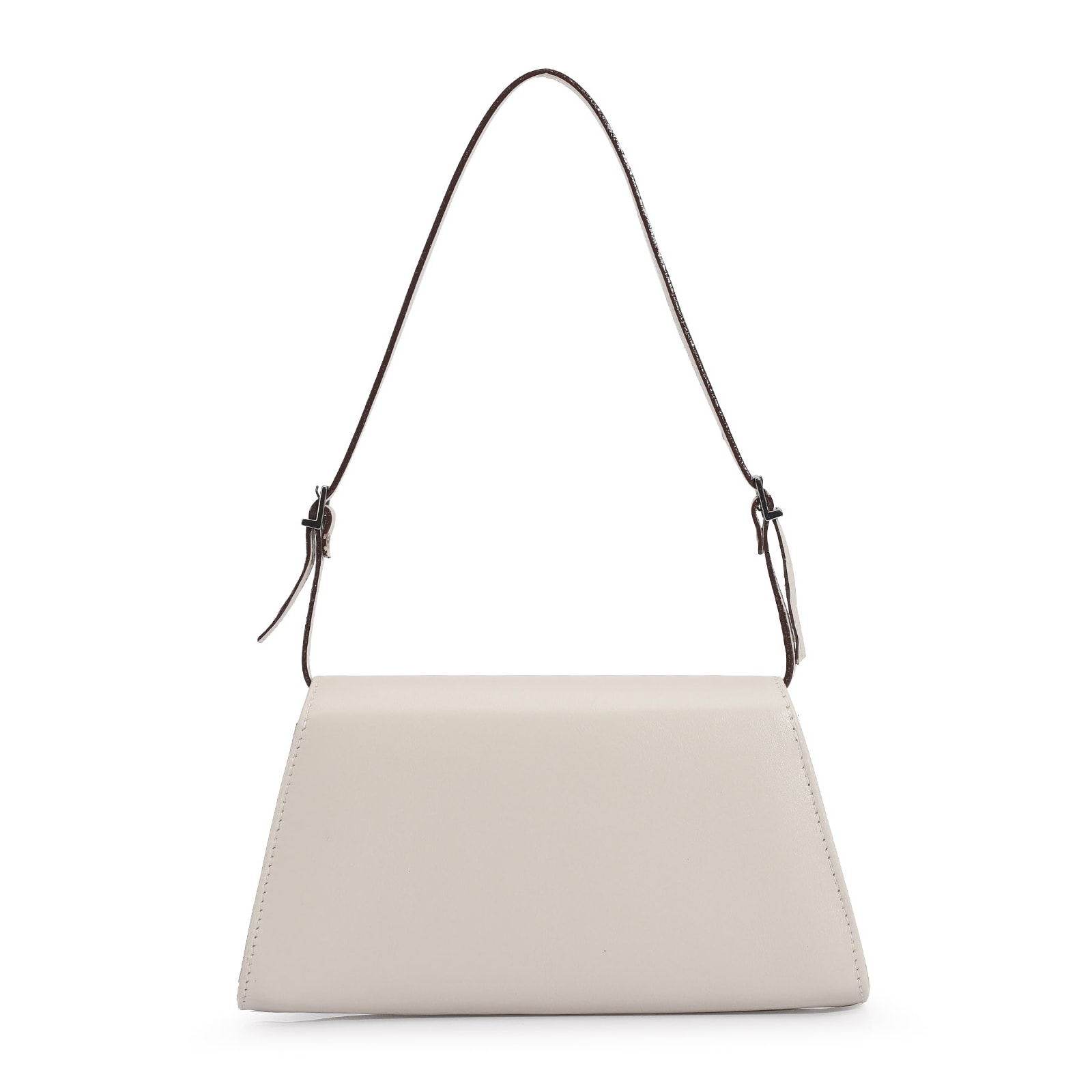 Bolsa De Ombro Couro Off White